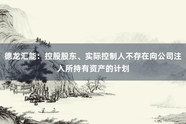 德龙汇能：控股股东、实际控制人不存在向公司注入所持有资产的计划