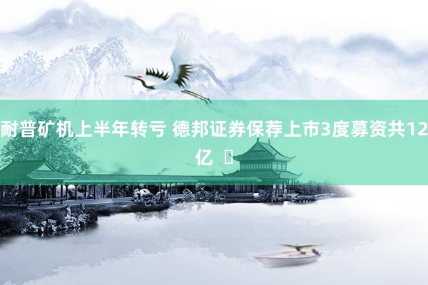 耐普矿机上半年转亏 德邦证券保荐上市3度募资共12亿  ​