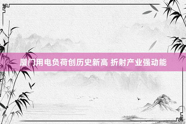 厦门用电负荷创历史新高 折射产业强动能