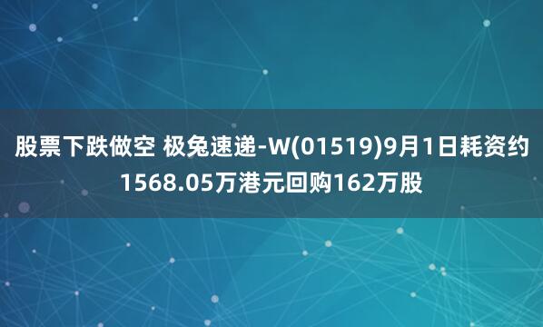股票下跌做空 极兔速递-W(01519)9月1日耗资约1568.05万港元回购162万股