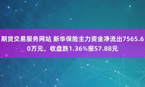 期货交易服务网站 新华保险主力资金净流出7565.60万元，收盘跌1.36%报57.88元